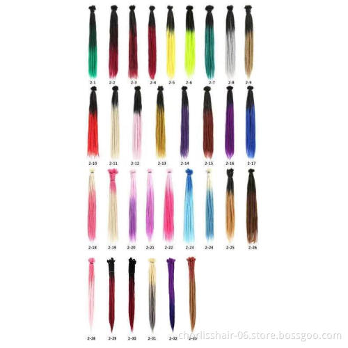 Soft Faux Dread locks Crochet Hair Extension Afro Long Pure Ombre Color Nepal Wool Synthetic Dreadlocks Hair Extensions